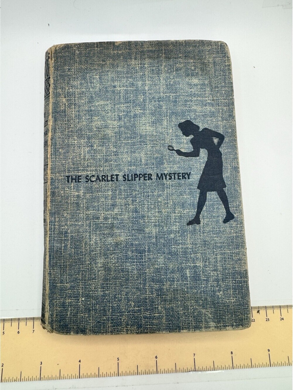 Nancy Drew Vintage 1954 The Scarlet Slipper Mystery Carolyn Keene Blue Tweed